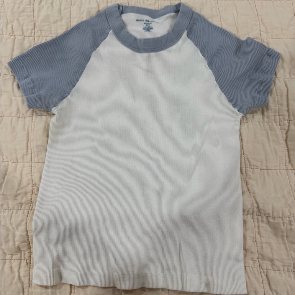 Brandy Melville  Blue and White Shirt